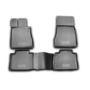 Mercedes Class W220 Floor Mats - Omac - Rubber TPE 4 Pcs - Black - '98-'05